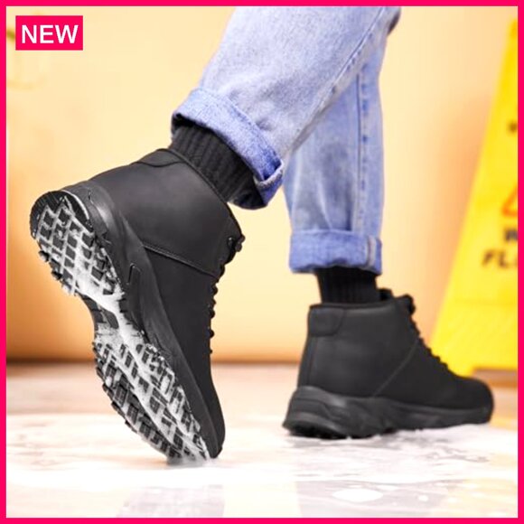 Men\'s Non-Slip Waterproof Work Boots Ankle Boots Leather Slip Resistant main image 4